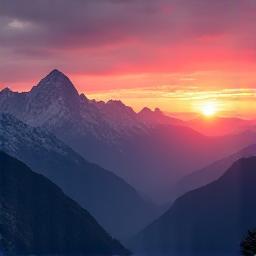 Sunset landscape captured by student