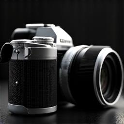 Close up of professional camera lens