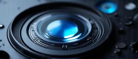 Close up of a camera sensor and internal mirror assembly